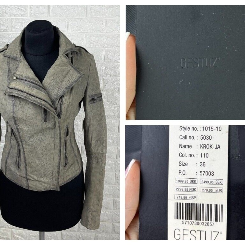 Gestuz crocodile skin jacket